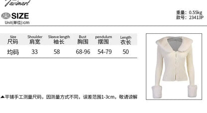 Tavimart Sweater Cardigan Women Autumn Winter Sweater Coat Knitted Cardigan Jacket Casual Beige Long Sleeve Outwear Party