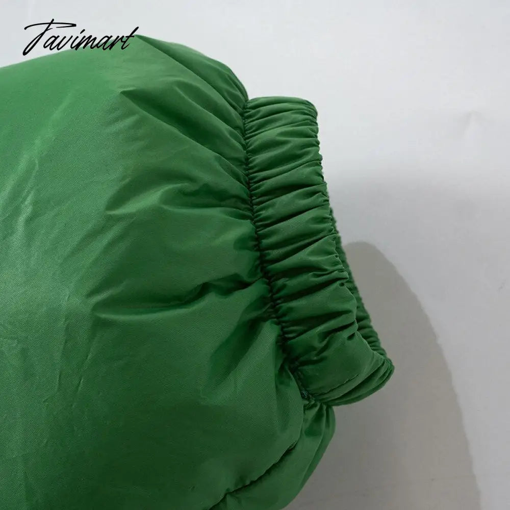 Tavimart Women Fashion Patchwork Loose Bomber Jacket Coat Y2K Vintage Long Sleeve Zipper Warm Parkas Female Outerwear Winter Women Coats