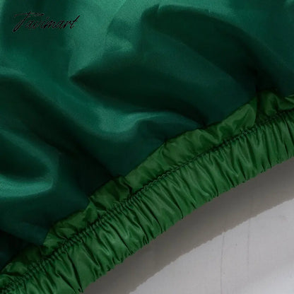 Tavimart Women Fashion Patchwork Loose Bomber Jacket Coat Y2K Vintage Long Sleeve Zipper Warm Parkas Female Outerwear Winter Women Coats