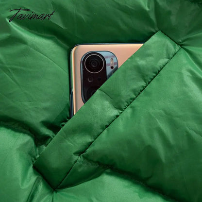 Tavimart Women Fashion Patchwork Loose Bomber Jacket Coat Y2K Vintage Long Sleeve Zipper Warm Parkas Female Outerwear Winter Women Coats