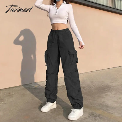 Y2K Gothic Pants Women's Fashion new Autumn Street Low Rise Multi Pocket Pants Retro Casual Loose Sports Cargo Pants