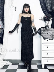 Velvet Cami Strap Party Club Bodycon Maxi Vintage Sleeveless Camisole Dress