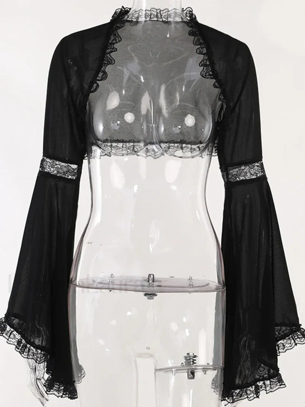 Velvet Harajuku Gothic Club Mesh Midi Corset Sling Bandage Street Lace Print Dress Smock Tops / S