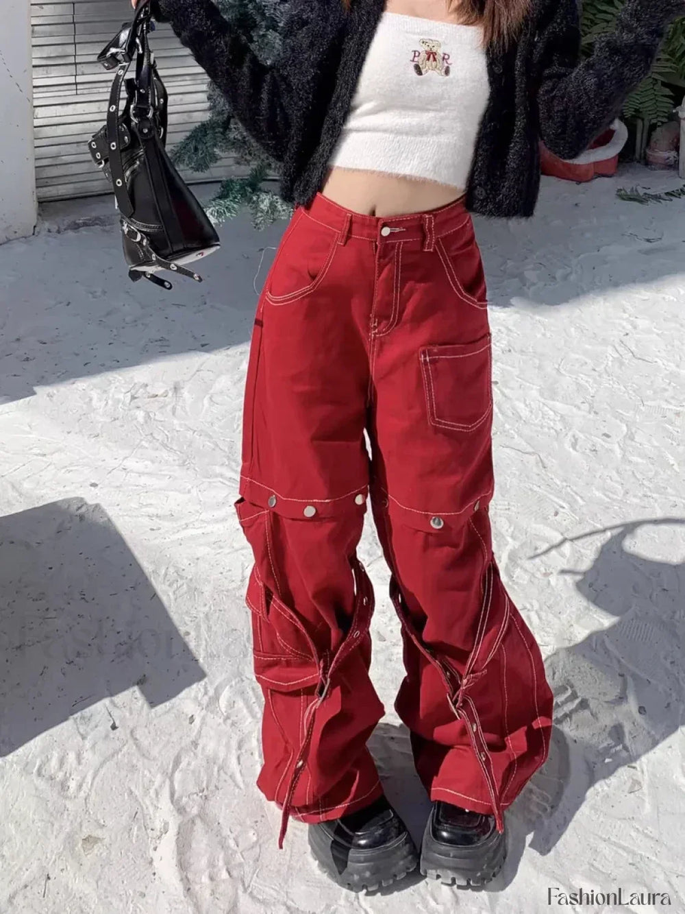 Vintage Red Pants for Halloween Celebrations