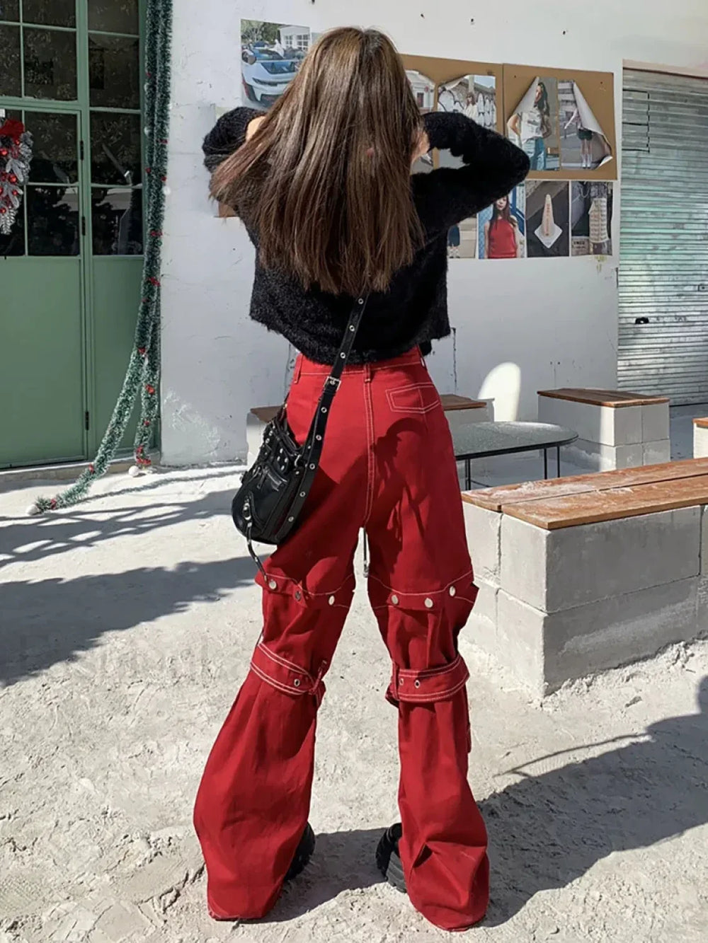 Vintage Red Pants for Halloween Celebrations