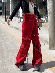 Vintage Red Pants for Halloween Celebrations