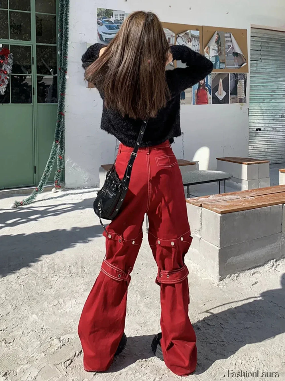 Vintage Red Pants for Halloween Celebrations