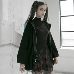 Women’s Style Mesh Stitched Plaid Warm High-waisted Fluffy Daily Thick Personality Mini Skirt