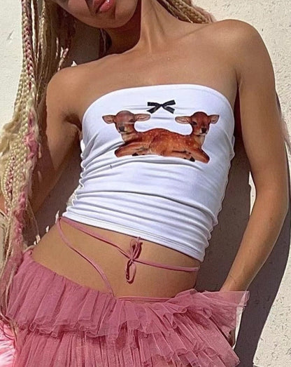 Twin Deer Tube Top