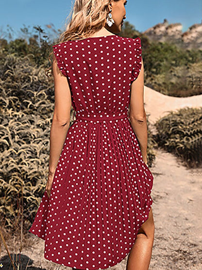 Pamela Summer Polka Dot Midi Dress