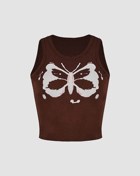 Island Grounds Butterfly Tank Top