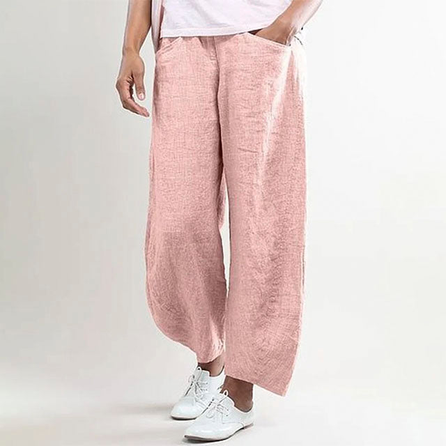 Casual Solid Color Pants Pink best Best Sellings bottoms clothes pants Plus Size Sale Topseller