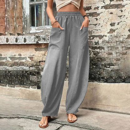 Casual Wide Leg Pants Gray best Best Sellings bottoms clothes pants Plus Size Sale Topseller