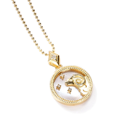 Fashion Solid Zodiac Necklace