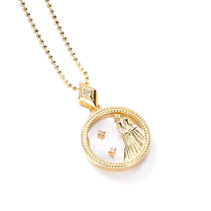 Fashion Solid Zodiac Necklace