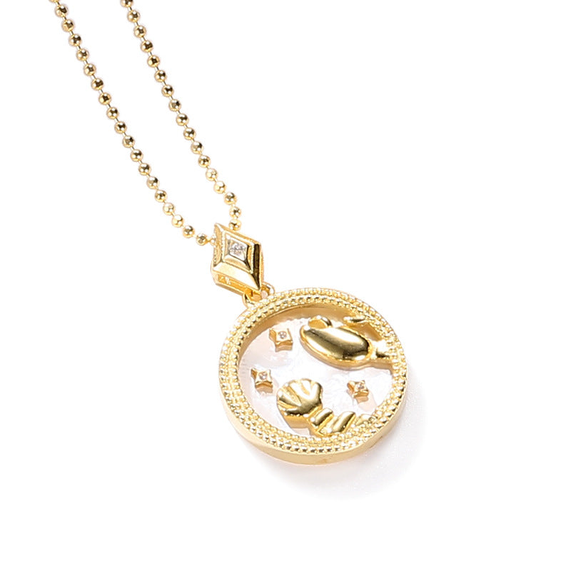 Fashion Solid Zodiac Necklace