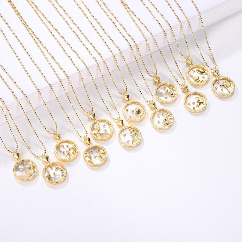 Fashion Solid Zodiac Necklace