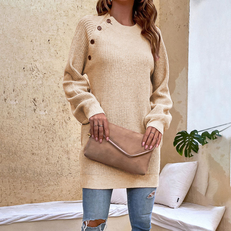 Casual Knitted Dress Apricot best Best Sellings casual dresses clothes Sale short dresses Topseller