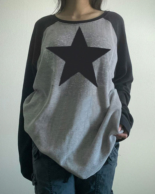 Classic Star Raglan Oversized Top