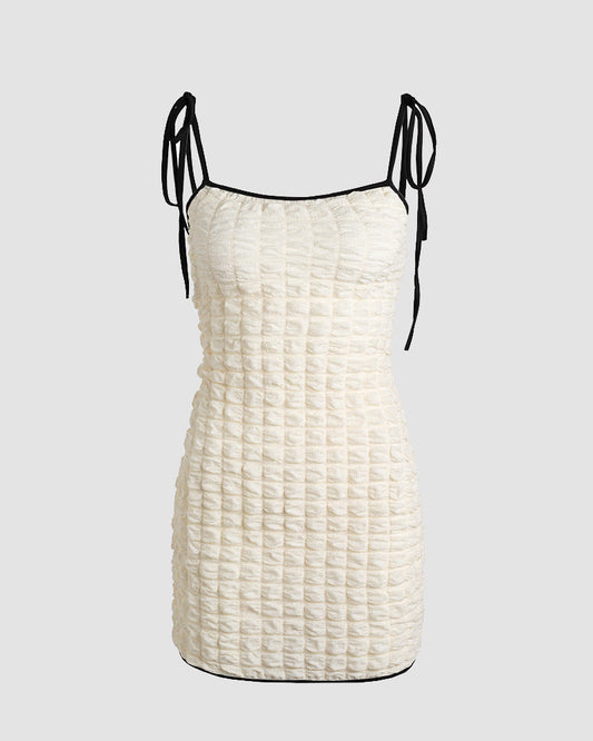 Architectural Popcorn Bodycon Dress