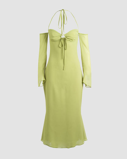 Seaweed Envy Halter Dress