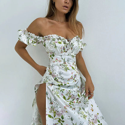 Abby Floral Off Shoulder Maxi Dress