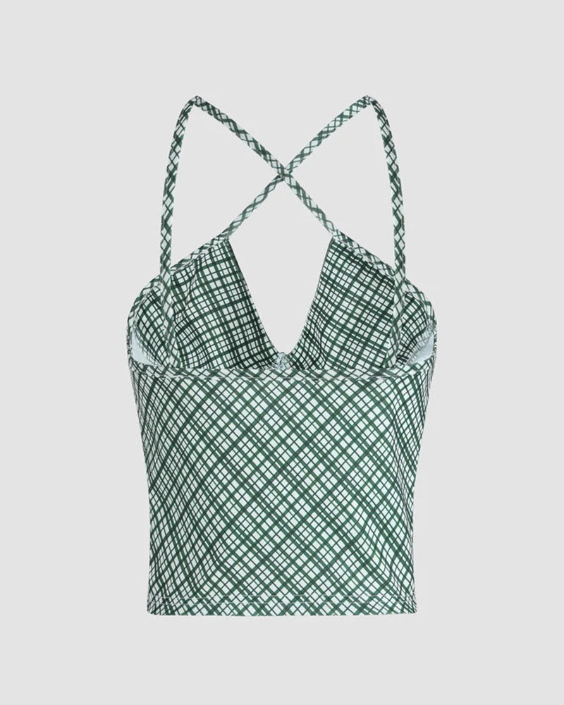 Checked Out Halter Top