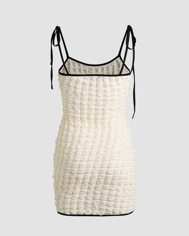 Architectural Popcorn Bodycon Dress