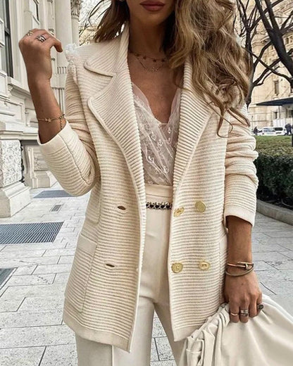 Elegant Solid Color Coat