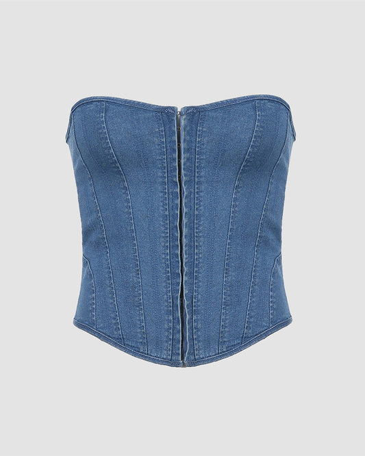 Bali Denim Corset Top