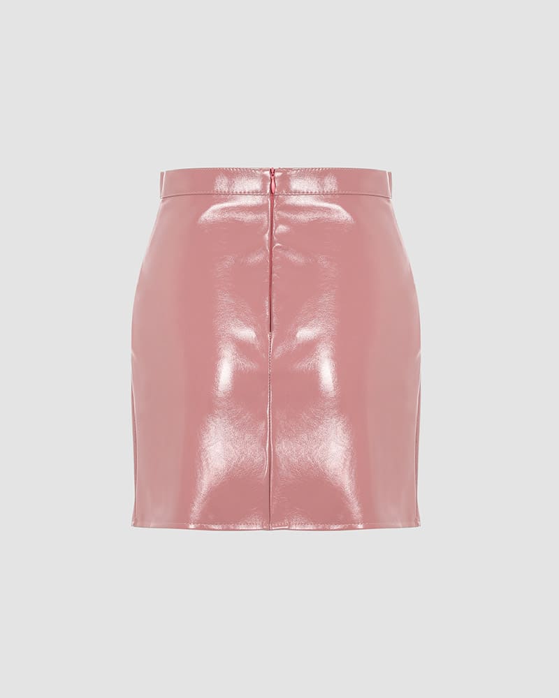 Plastic Gal PU Skirt