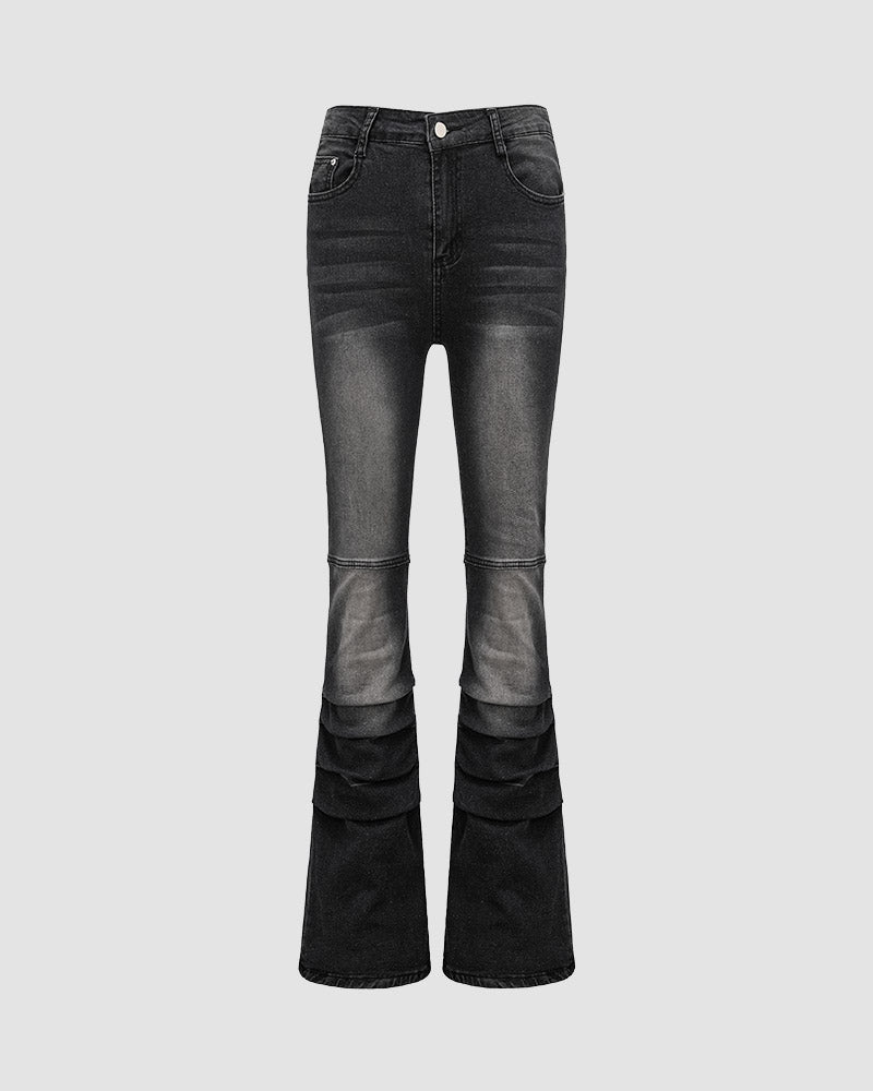 Wood Lotus Denim Flare Jeans