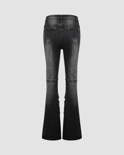 Wood Lotus Denim Flare Jeans