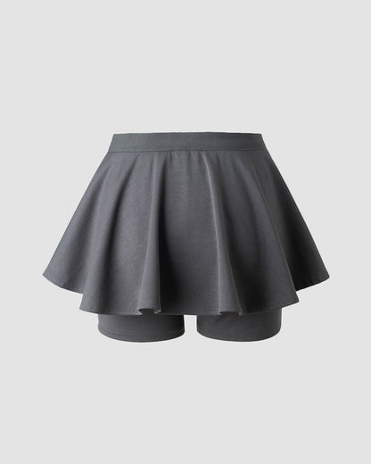 Cedar Silver Balletcore Swing Skorts