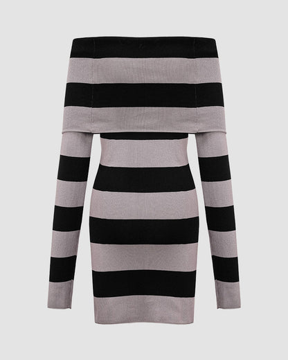 Balboa Off Shoulder Striped Dress