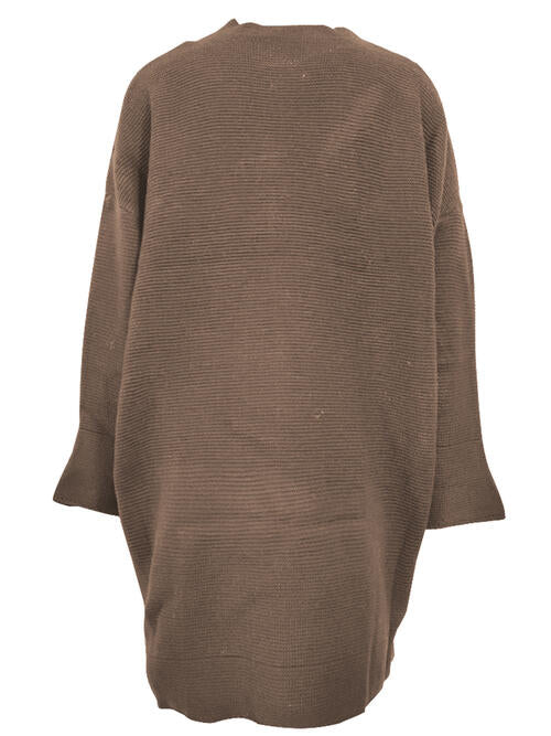 Round Neck Long Sleeve Sweater Dress