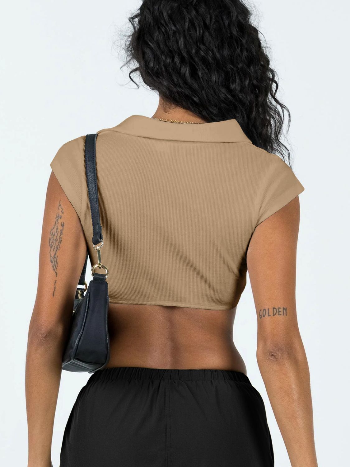 Johnny Collar Cropped Top