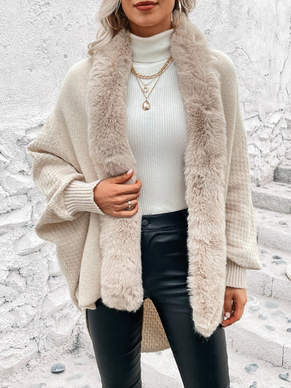 Open Front Dolman Sleeve Fashion Poncho sweater Ivory clothes jacket long sleeve Ship From Overseas Shipping Delay 09/30/2023 - 10/03/2023 Sounded Sweater sweaters