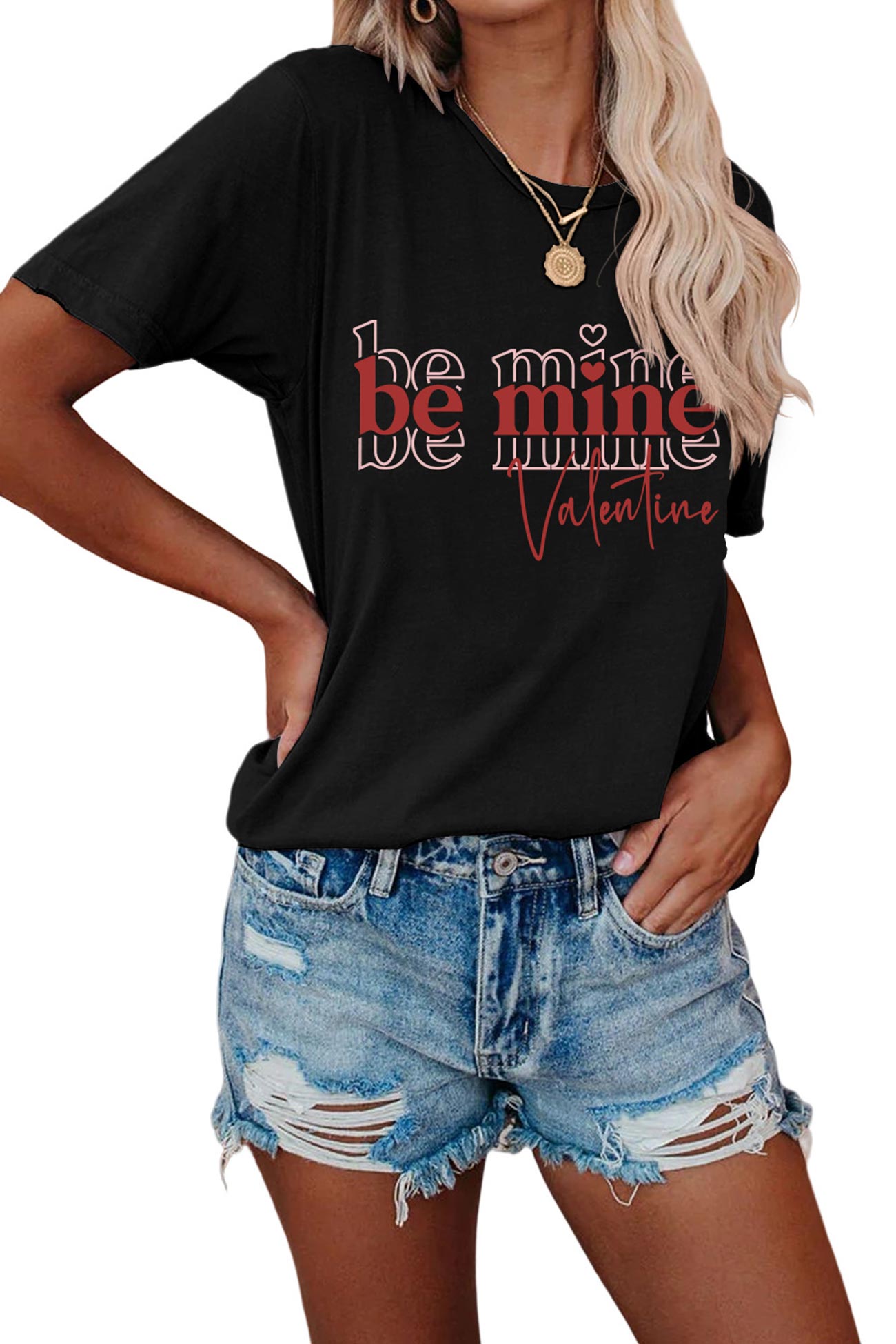 Be Mine Letter Graphic T-shirt