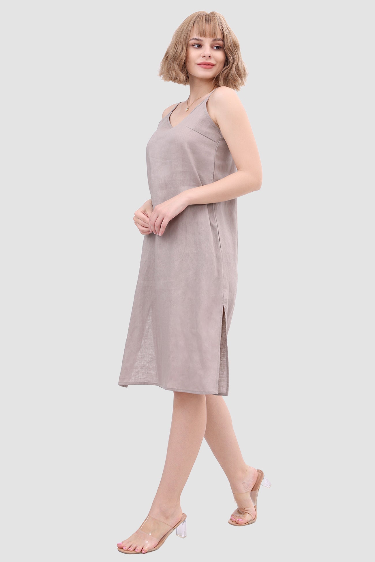 Daisy Linen Slip Dress