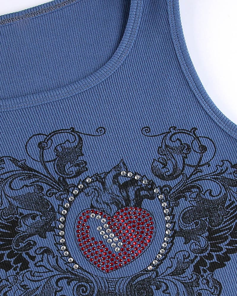 Heart Wings Indie Grunge Tank Top