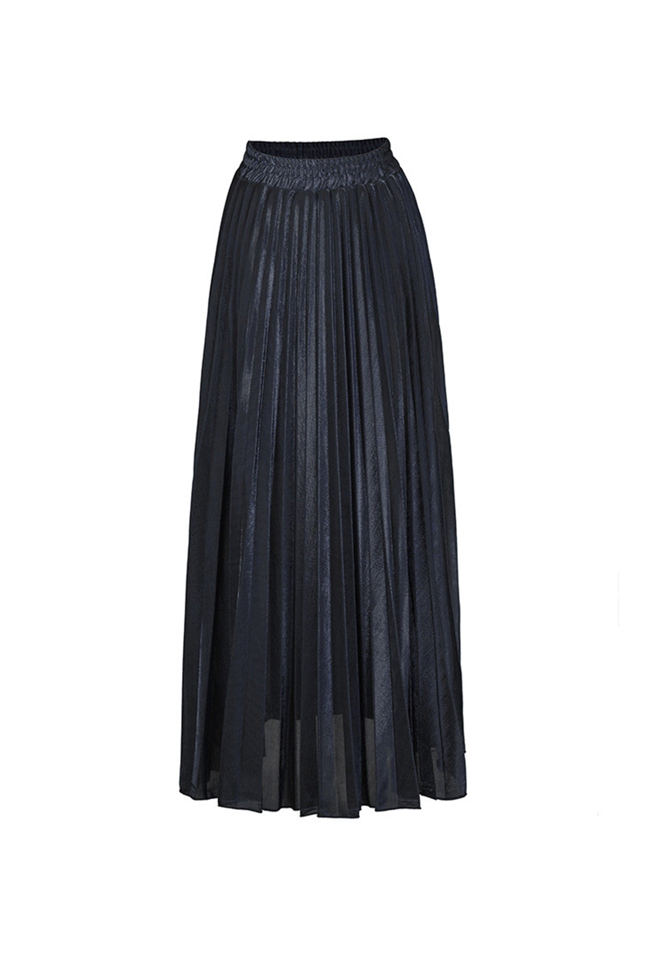 Glitter Pleated Midi Skirt