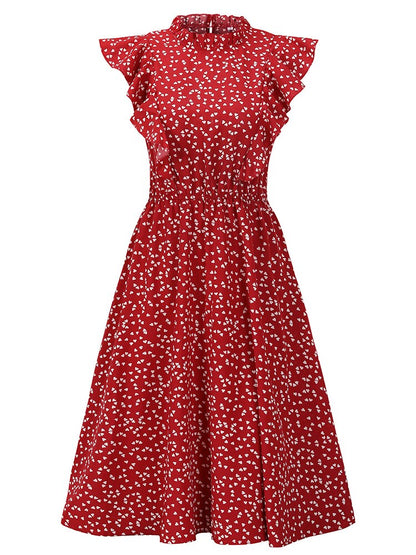 Rachel Summer Floral Print Midi Dress