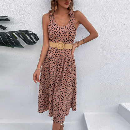 Esther Dot Print Midi Dress