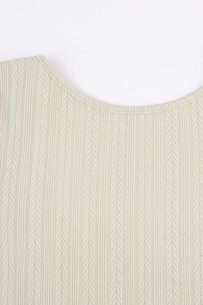 Long Flares Sleeve Backless Cable Knit Dress