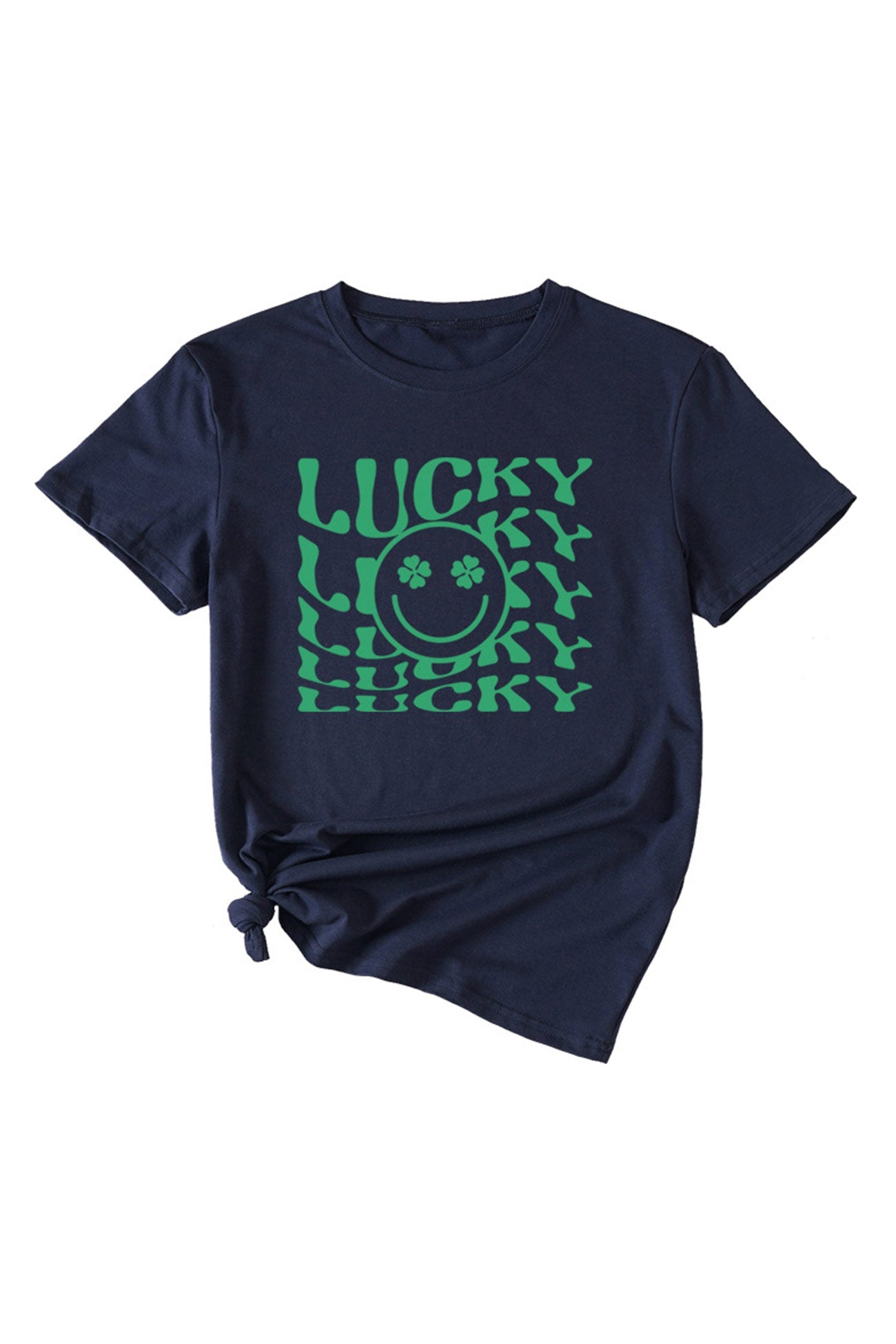 Lucky Smile Clover Printed T-shirt