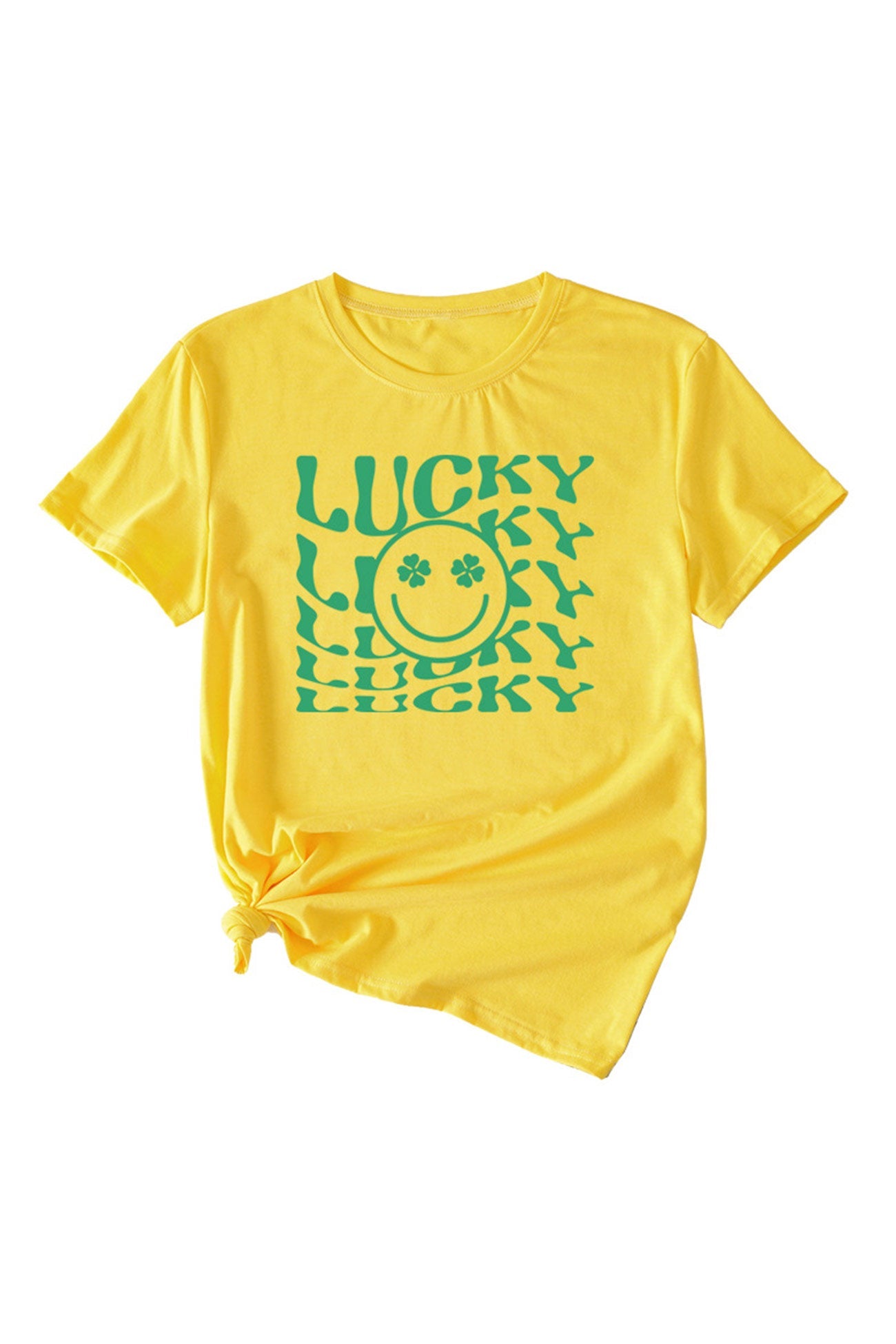 Lucky Smile Clover Printed T-shirt