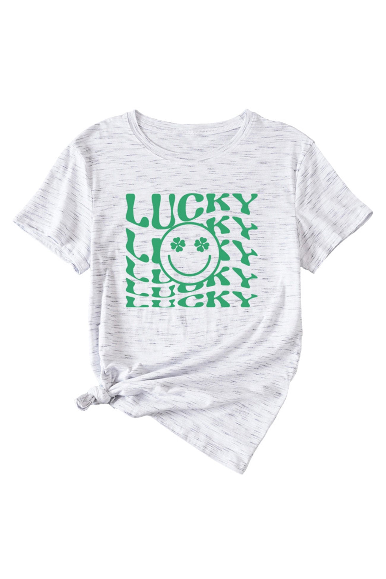 Lucky Smile Clover Printed T-shirt