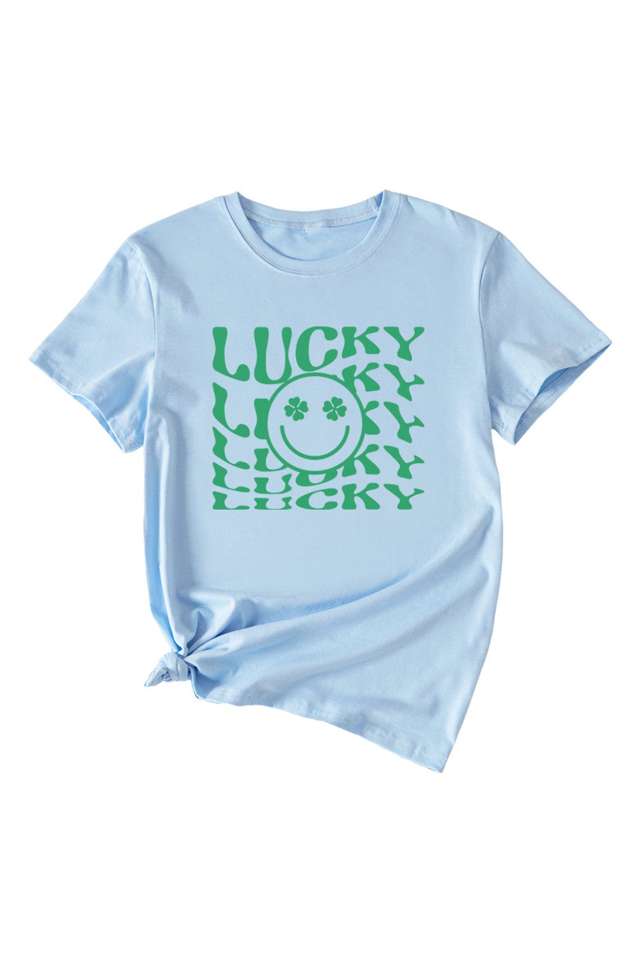 Lucky Smile Clover Printed T-shirt