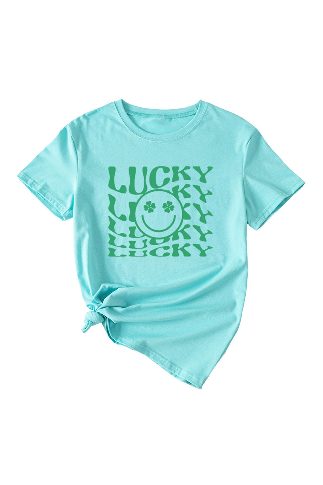 Lucky Smile Clover Printed T-shirt